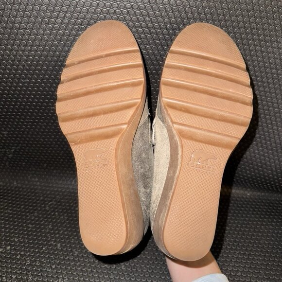 SOREL Toronto Boot Olive Suede Lace Up Wedge Ankle Booties Women’s Size 6.5 - Picture 7 of 9